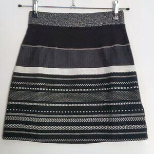 Desigual Women's pull on black and white mini skirt.